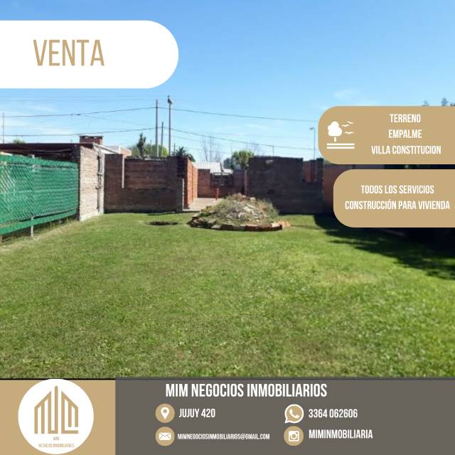 Terreno de 410 m² en Los Ciruelos, Villa Constitución